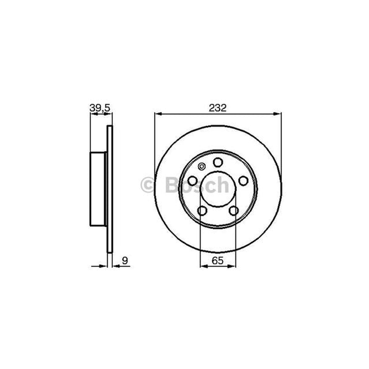 Bosch Brake Rotor Pair Rear BD767