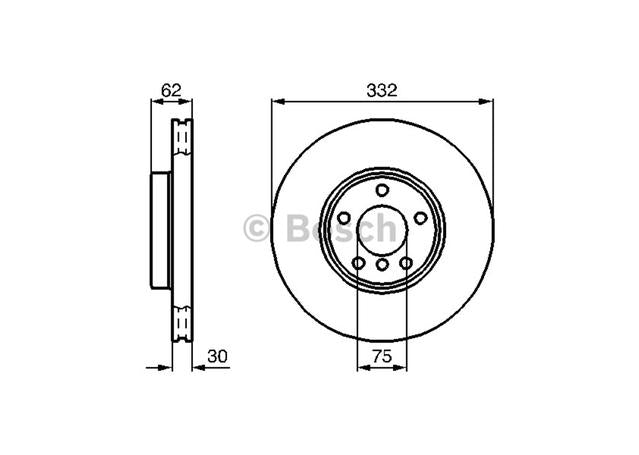 Bosch Brake Rotor Single Front BD872
