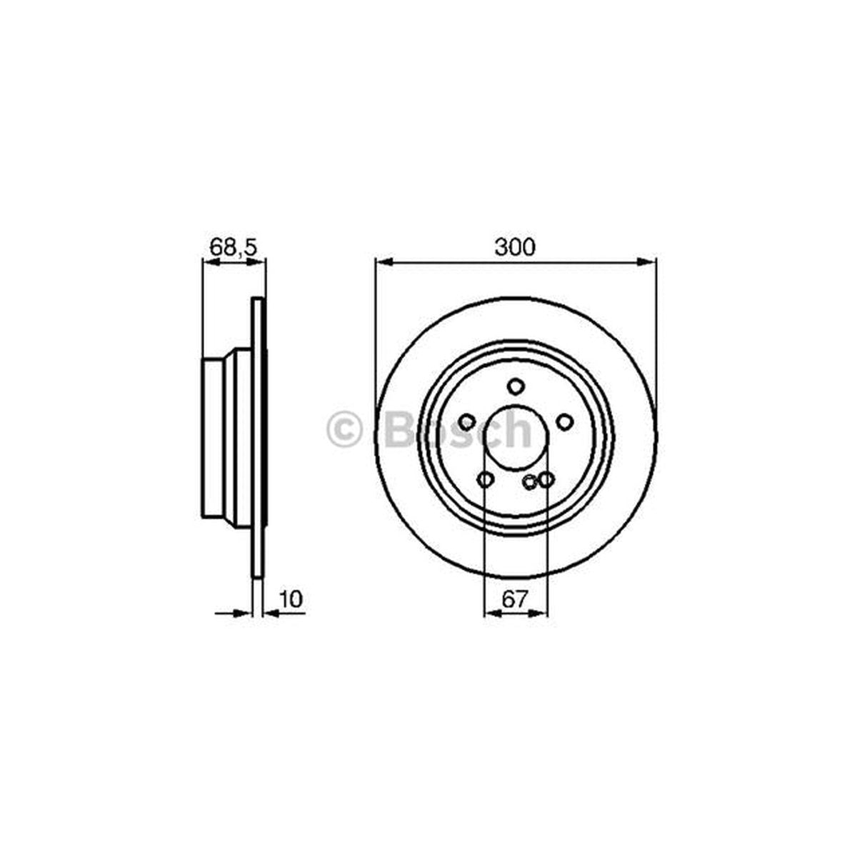 Bosch Brake Rotor Pair Rear BD928