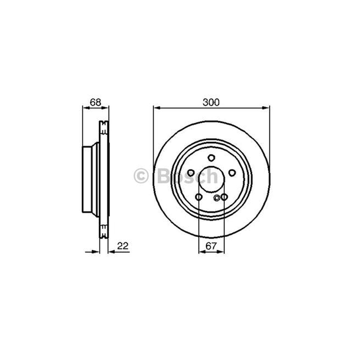 Bosch Brake Rotor Single Rear BD929
