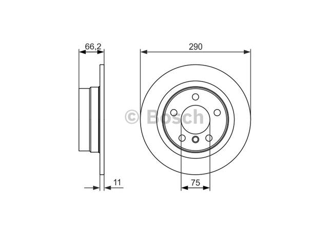 Bosch Brake Rotor Single Rear BD1650