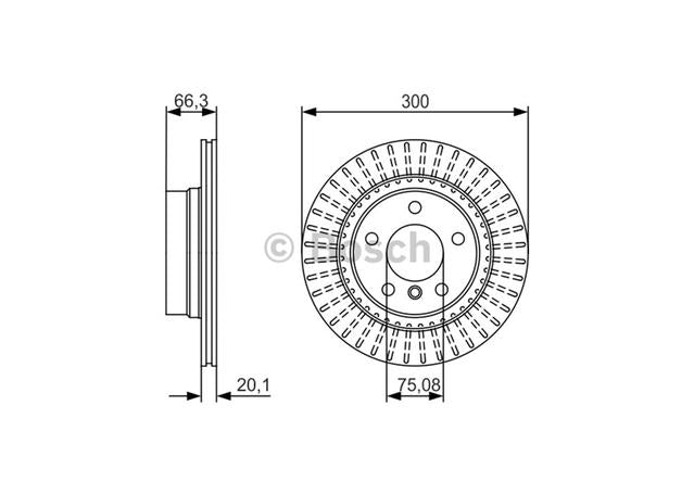 Bosch Brake Rotor Single Rear BD1633