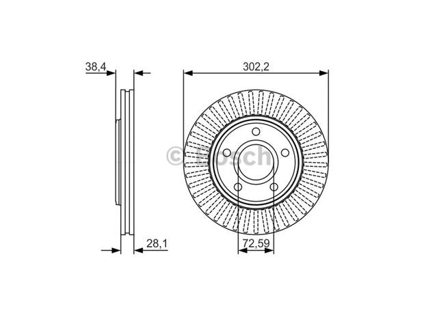Bosch Brake Rotor Pair Front BD1635