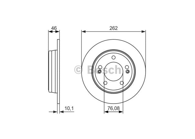 Bosch Brake Rotor Single Rear BD1638