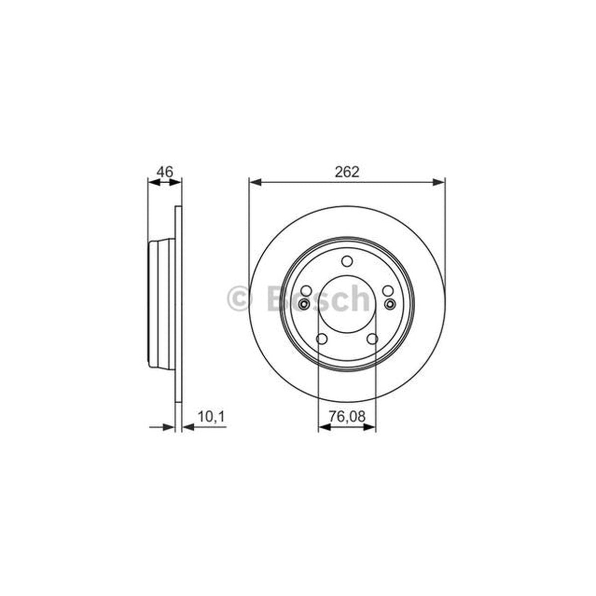 Bosch Brake Rotor Pair Rear BD1638