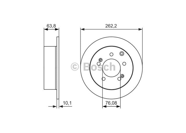 Bosch Brake Rotor Single Rear BD1640