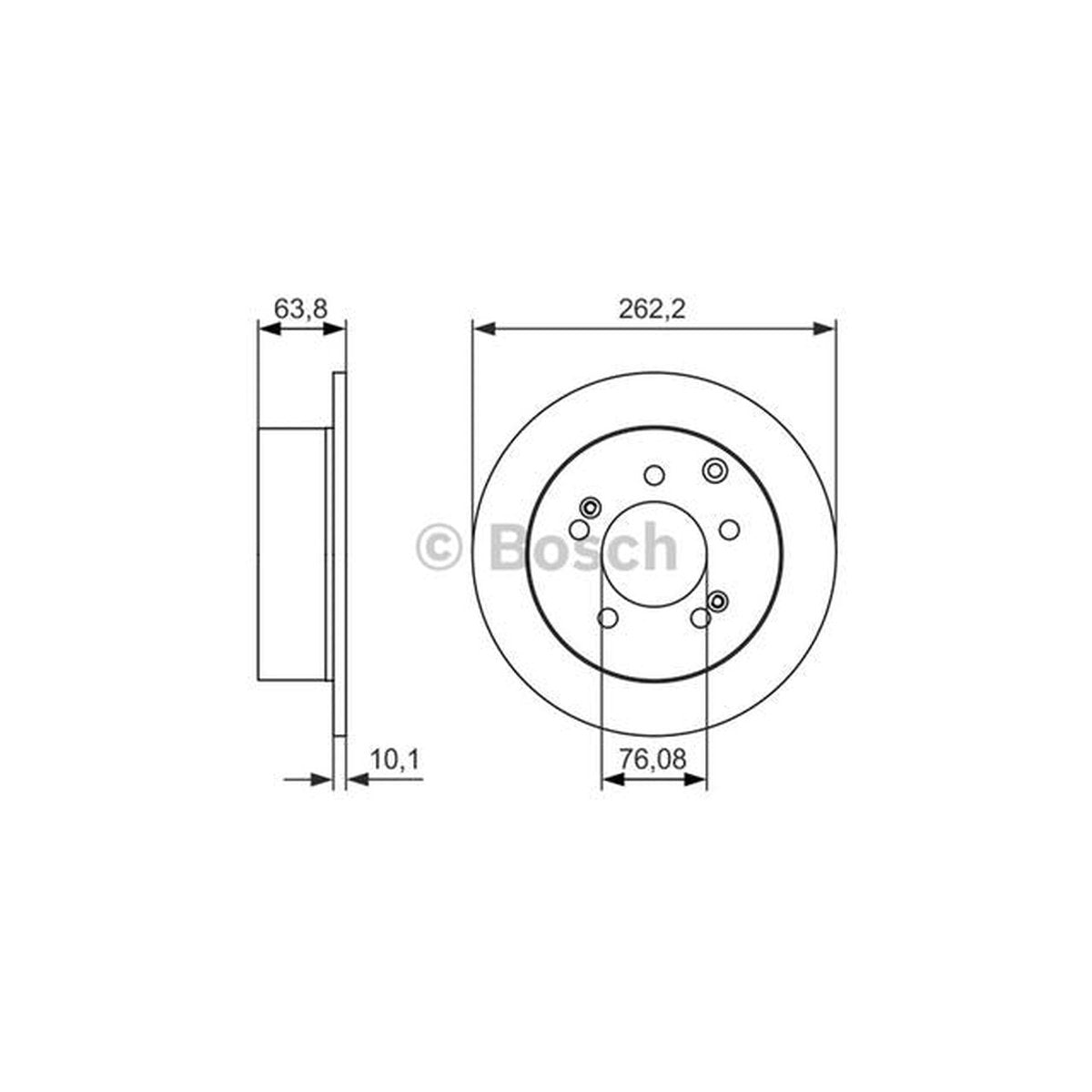 Bosch Brake Rotor Pair Rear BD1640
