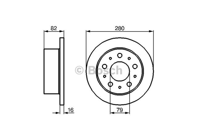 Bosch Brake Rotor Single Rear BD1003