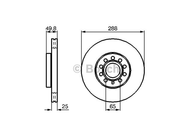 Bosch Brake Rotor Single Front BD1023