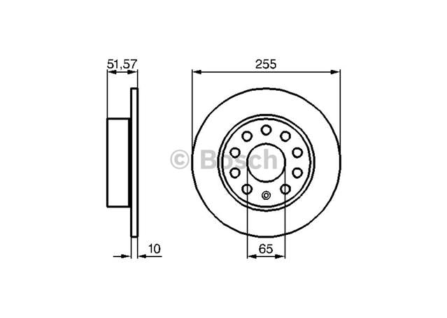 Bosch Brake Rotor Single Rear BD1029