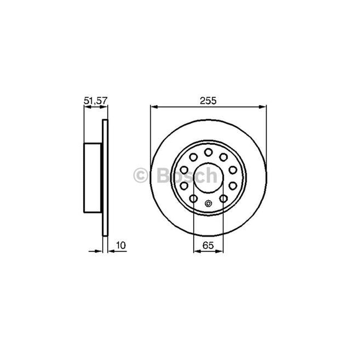 Bosch Brake Rotor Pair Rear BD1029