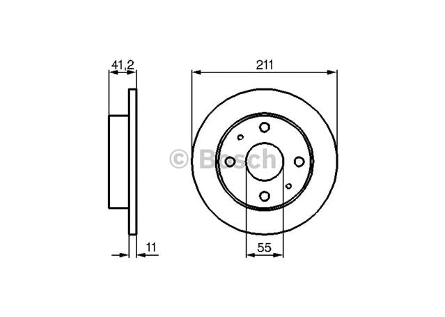 Bosch Brake Rotor Single Front BD960