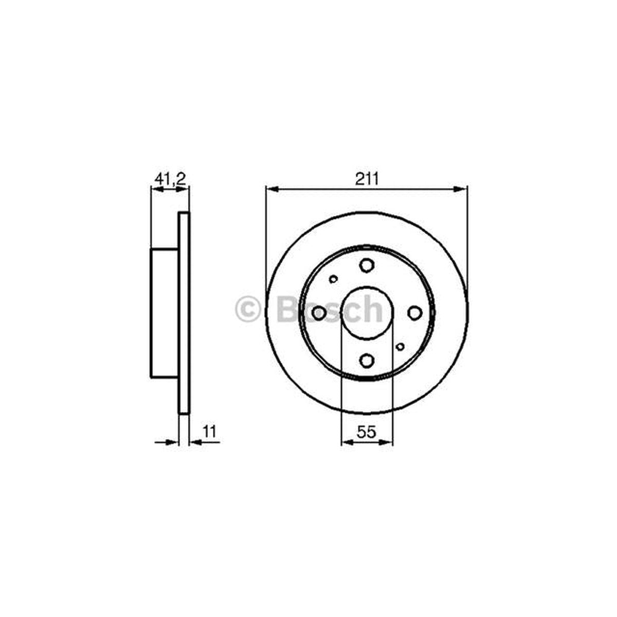 Bosch Brake Rotor Pair Front BD960