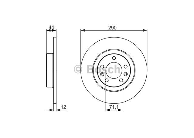 Bosch Brake Rotor Pair Rear BD1657