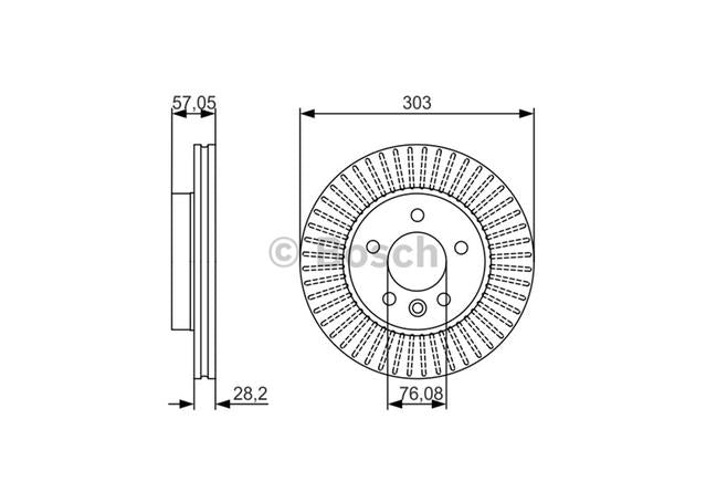 Bosch Brake Rotor Single Front BD1647
