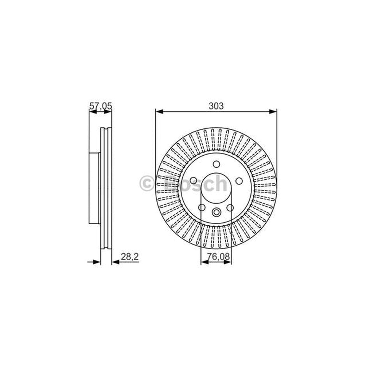 Bosch Brake Rotor Pair Front BD1647