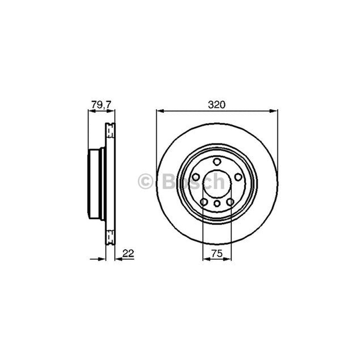 Bosch Brake Rotor Single Rear BD1045