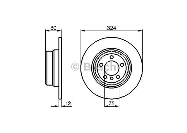 Bosch Brake Rotor Single Rear BD1046