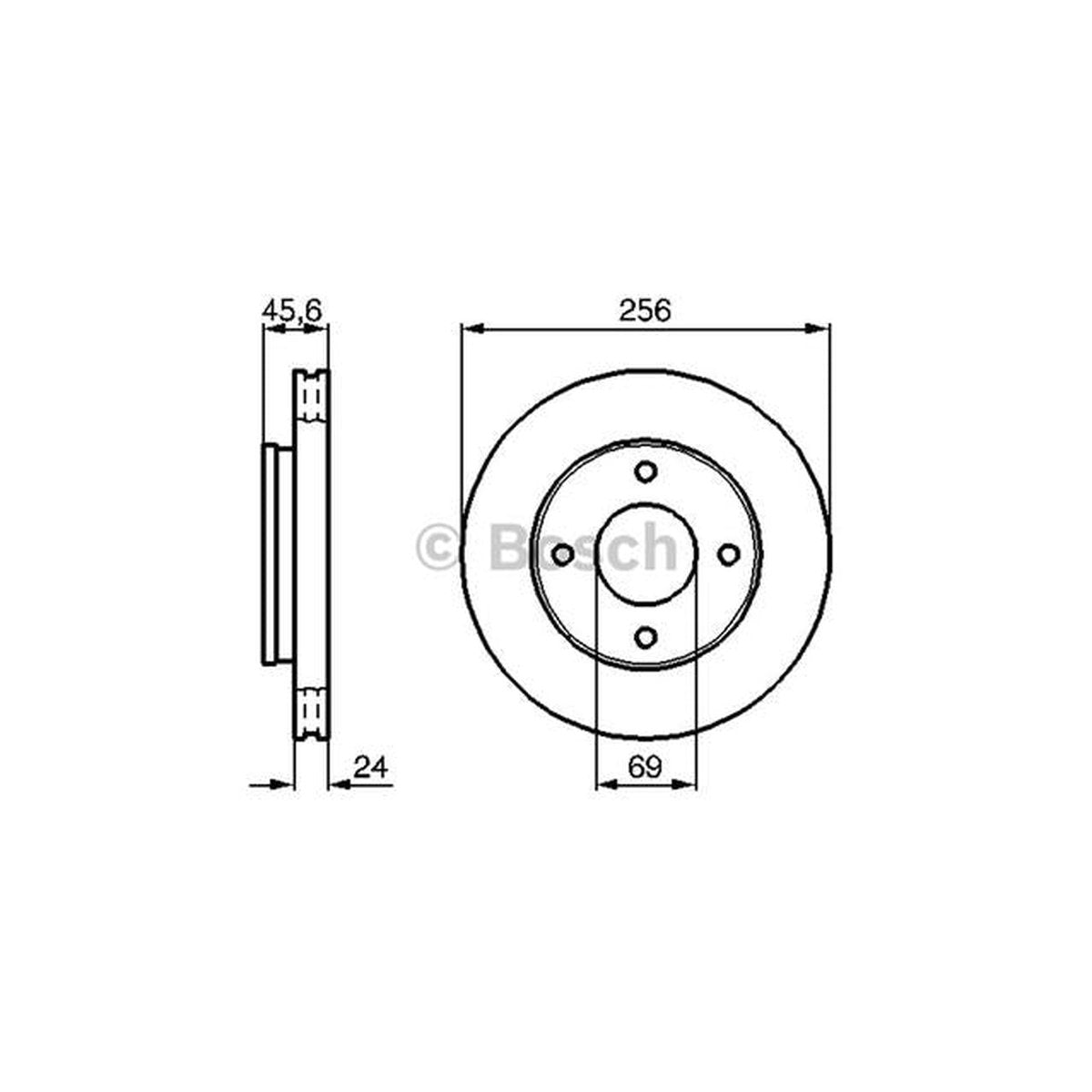 Bosch Brake Rotor Single Front BD1059