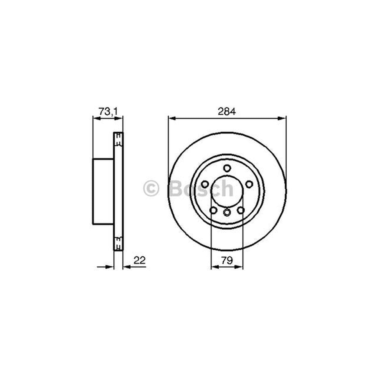 Bosch Brake Rotor Pair Front CD1083