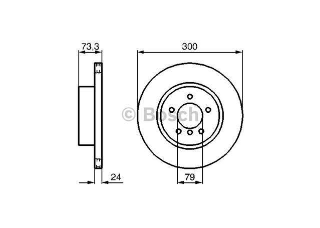 Bosch Brake Rotor Single Front BD1084
