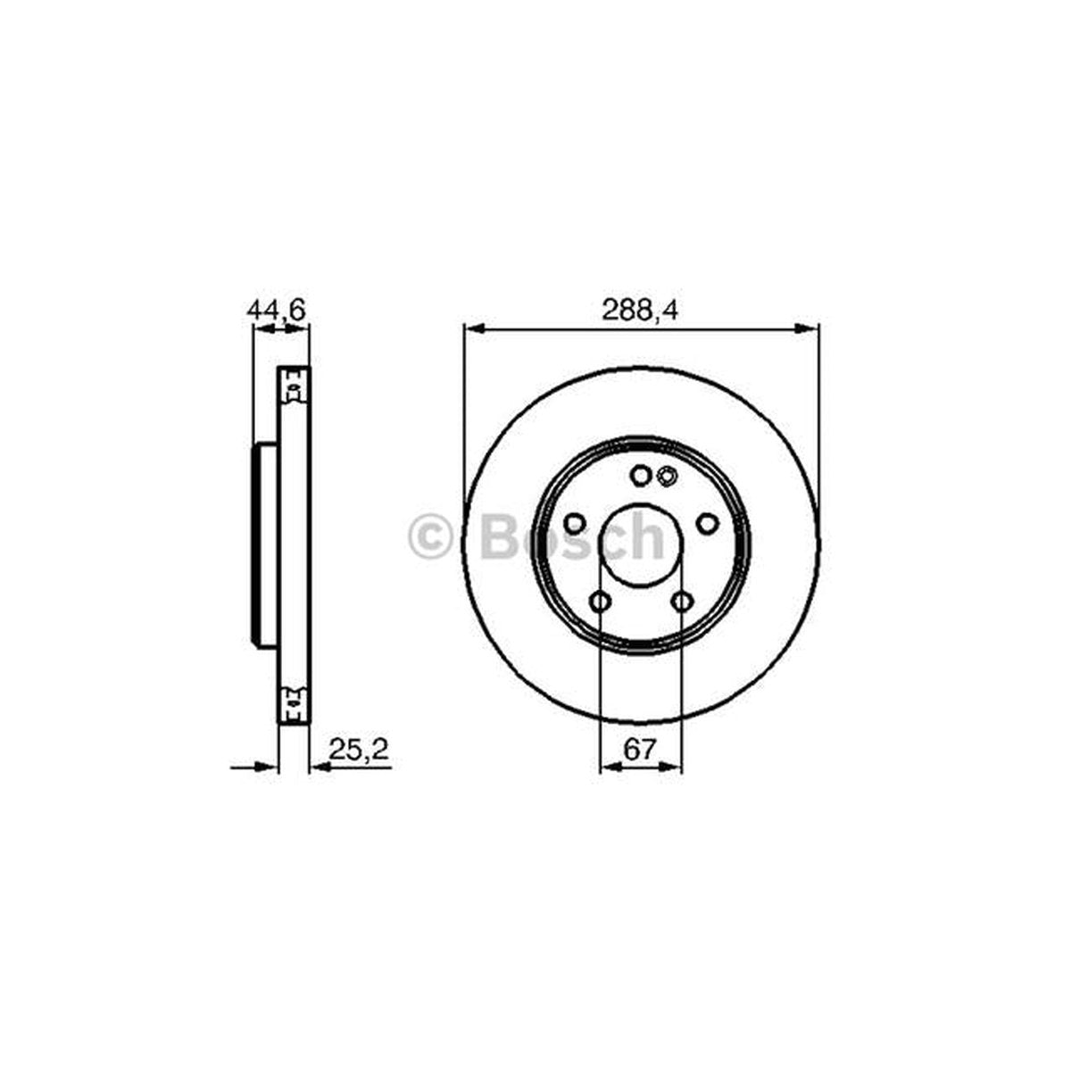 Bosch Brake Rotor Pair Front BD1100