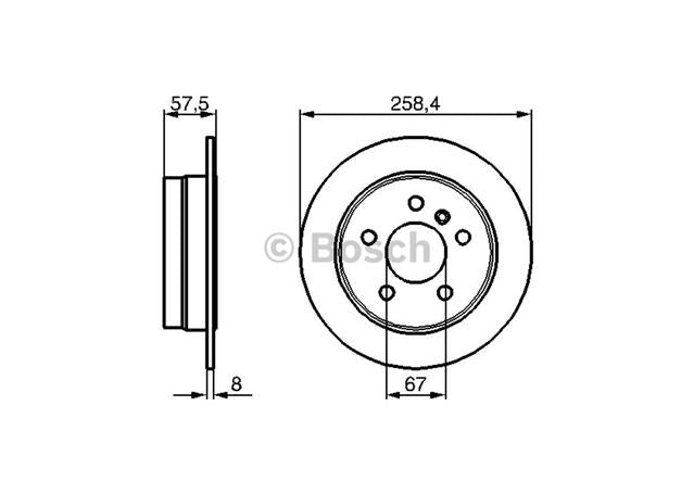 Bosch Brake Rotor Single Rear BD1101