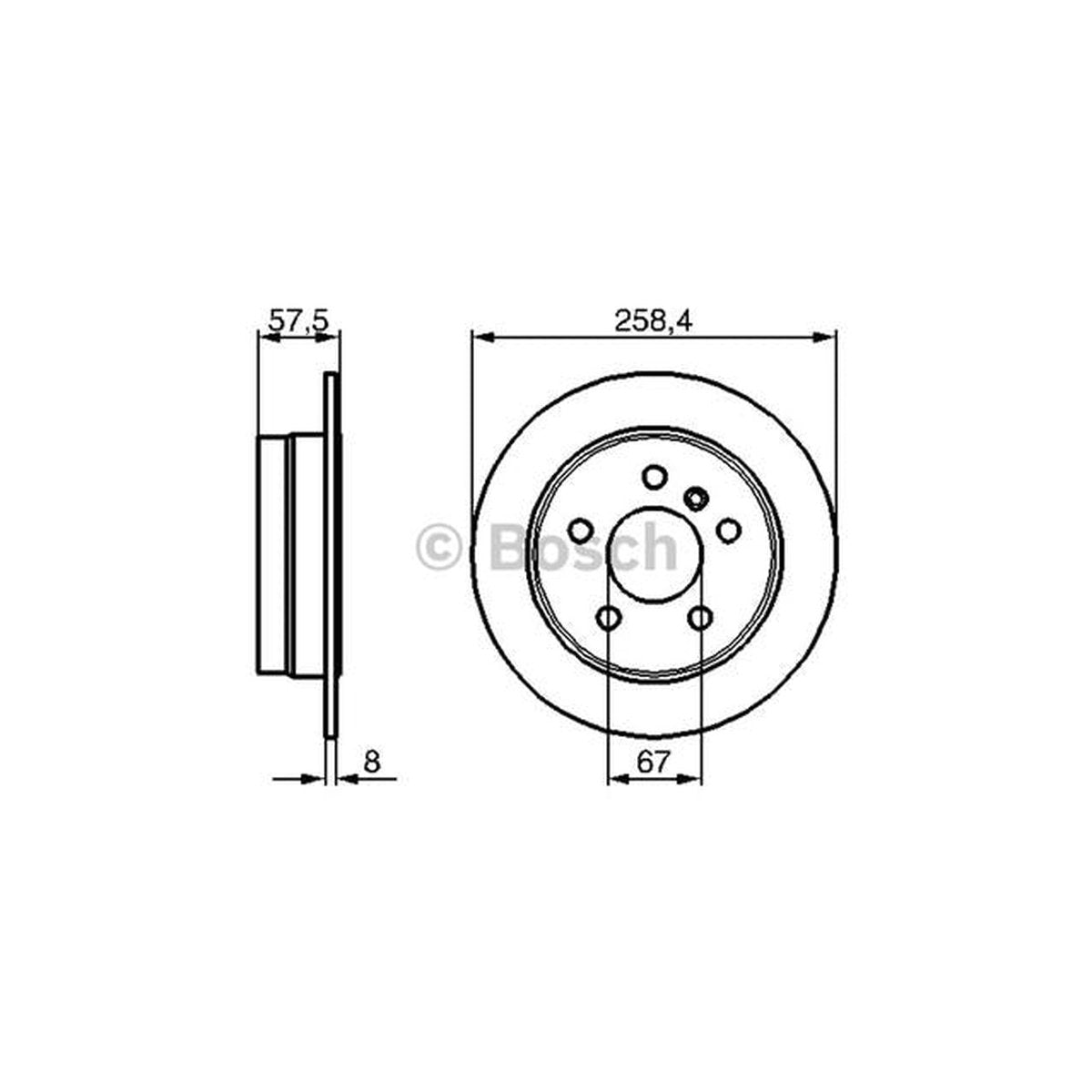 Bosch Brake Rotor Pair Rear BD1101
