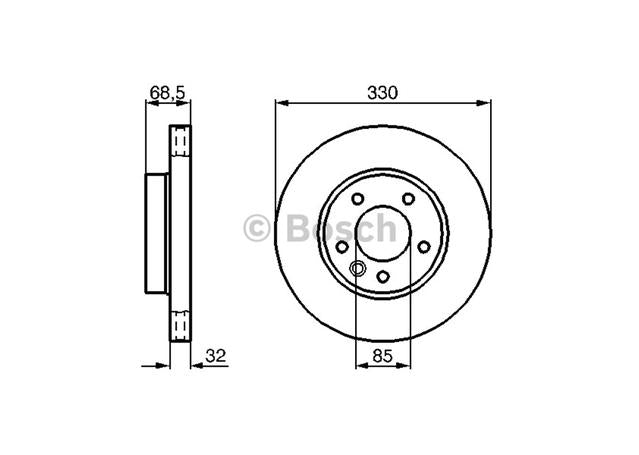 Bosch Brake Rotor Left Front BD1113