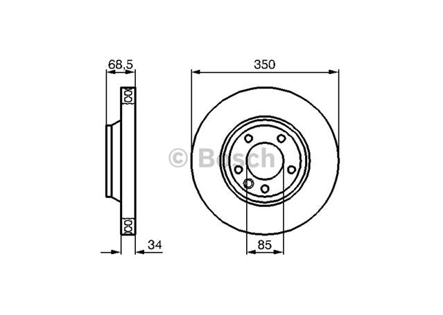 Bosch Brake Rotor Single Front BD1114