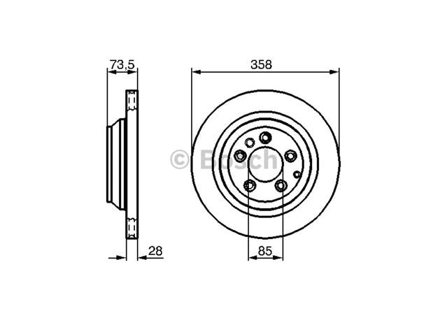 Bosch Brake Rotor Single Rear BD1137