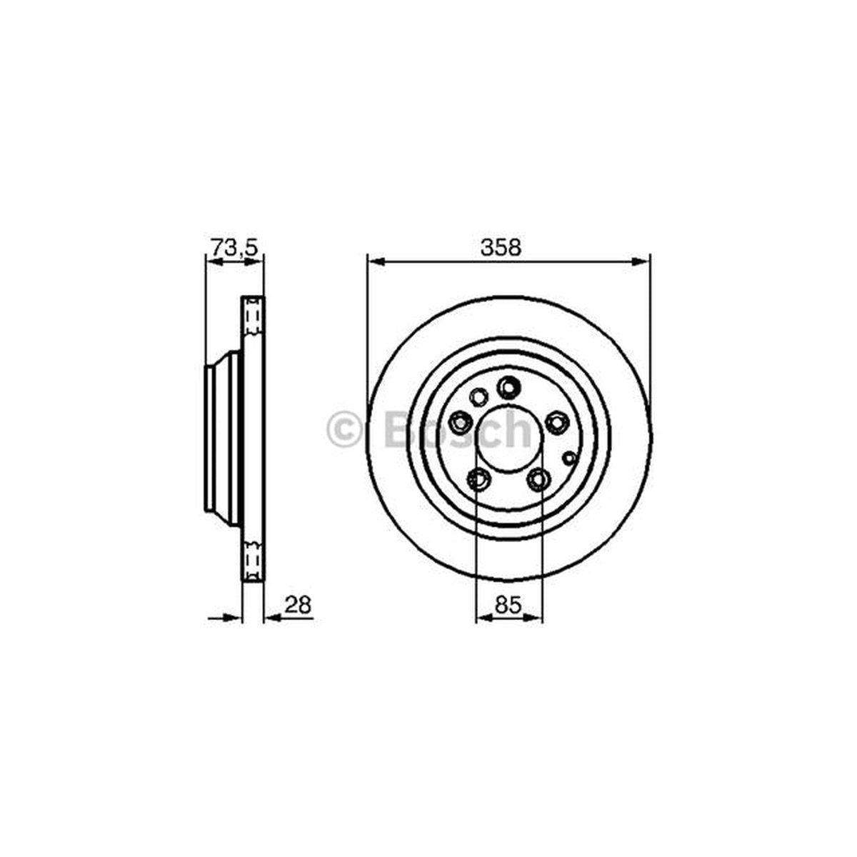 Bosch Brake Rotor Pair Rear BD1137