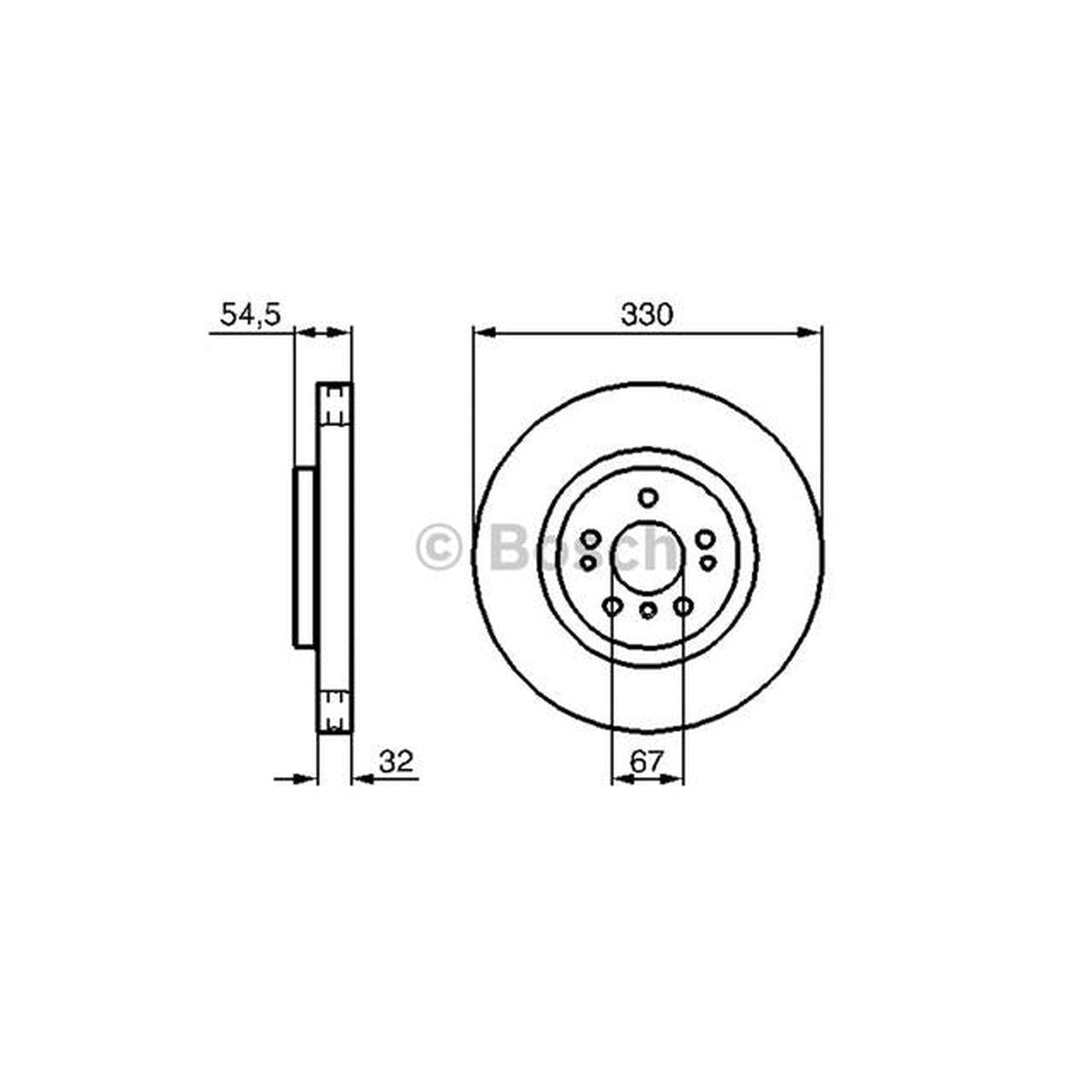 Bosch Brake Rotor Pair Front BD1147