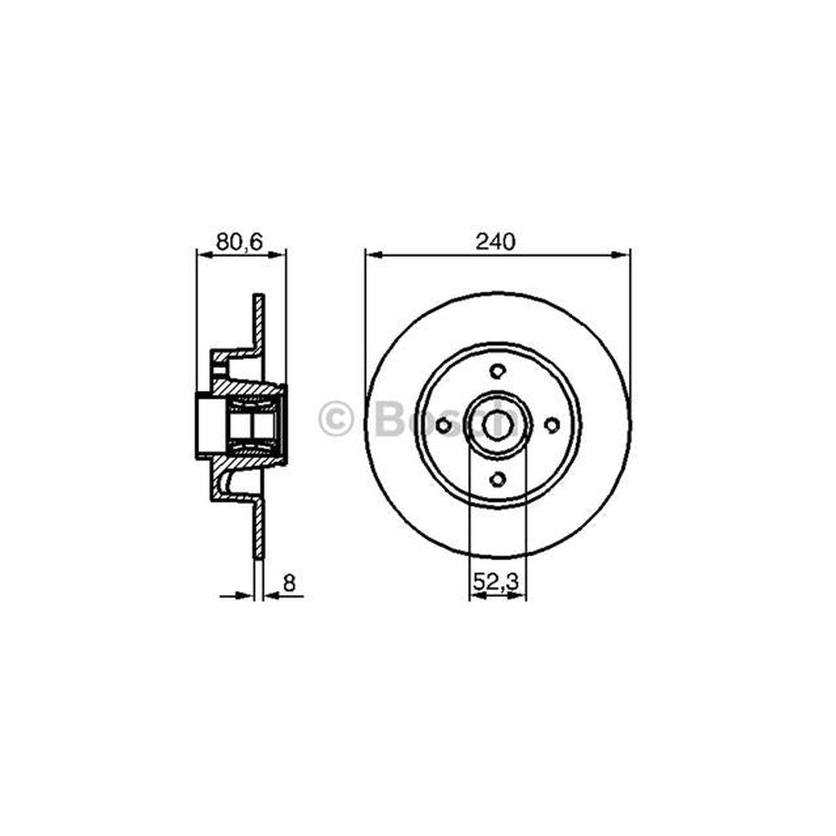 Bosch Brake Rotor Pair Rear BD1127