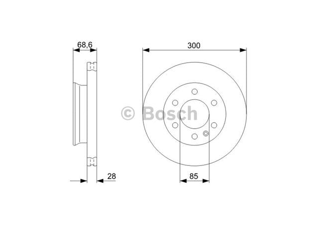 Bosch Brake Rotor Single Front BD1157