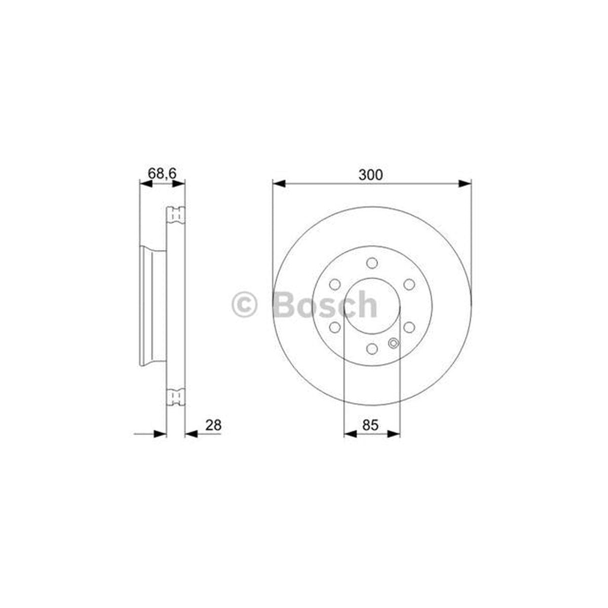 Bosch Brake Rotor Pair Front BD1157