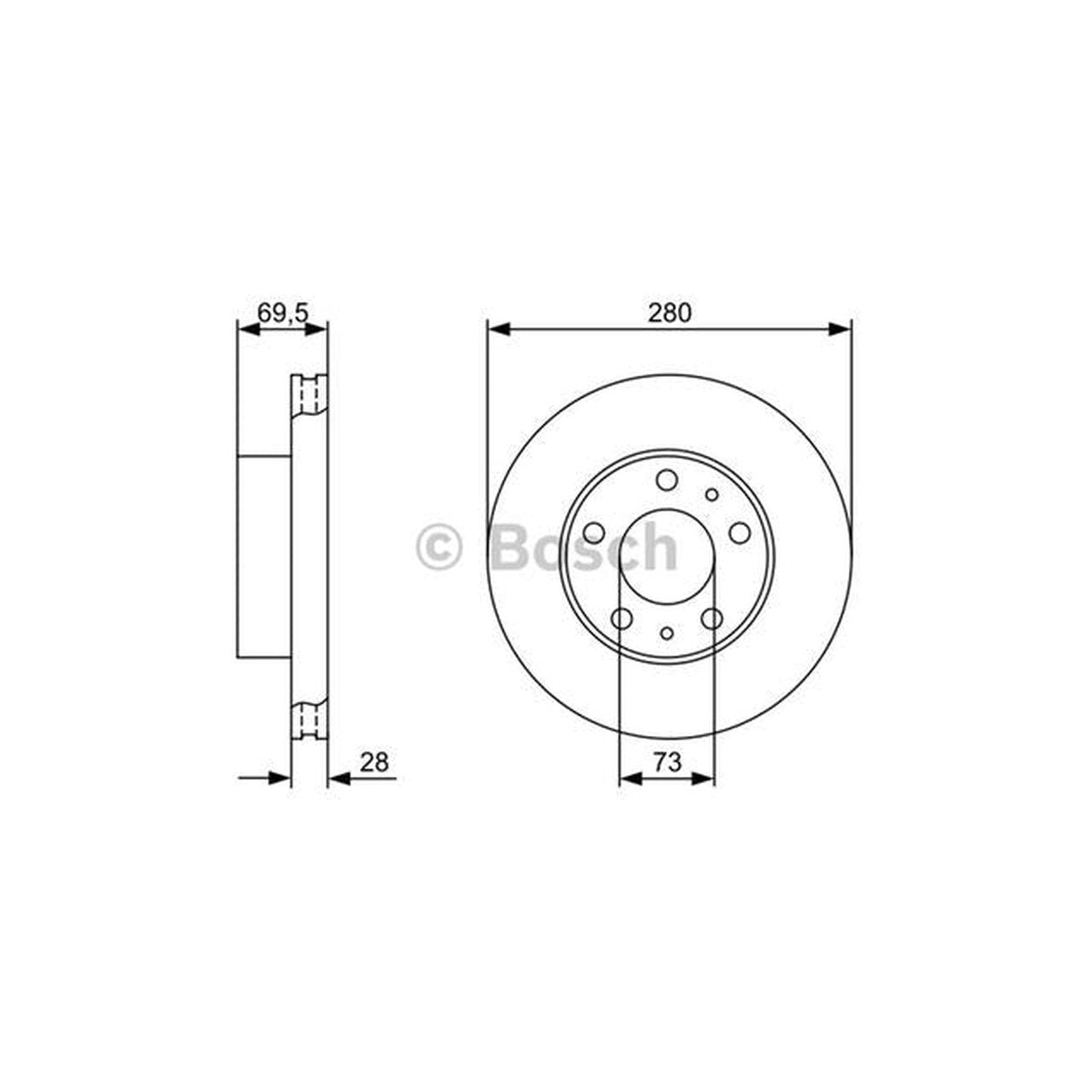 Bosch Brake Rotor Single Front BD1217