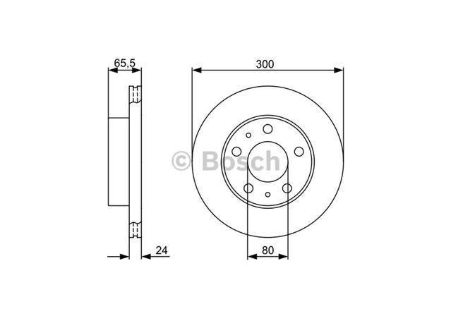 Bosch Brake Rotor Pair Front BD1218
