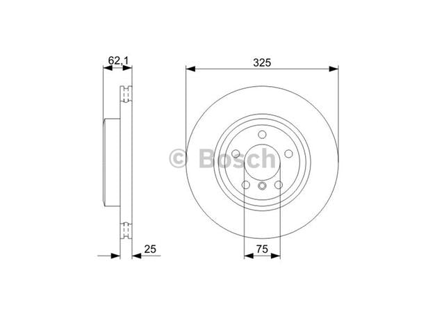 Bosch Brake Rotor Single Front BD1195