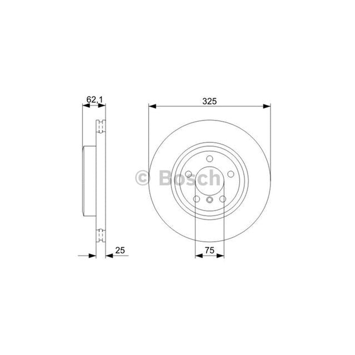 Bosch Brake Rotor Pair Front BD1195