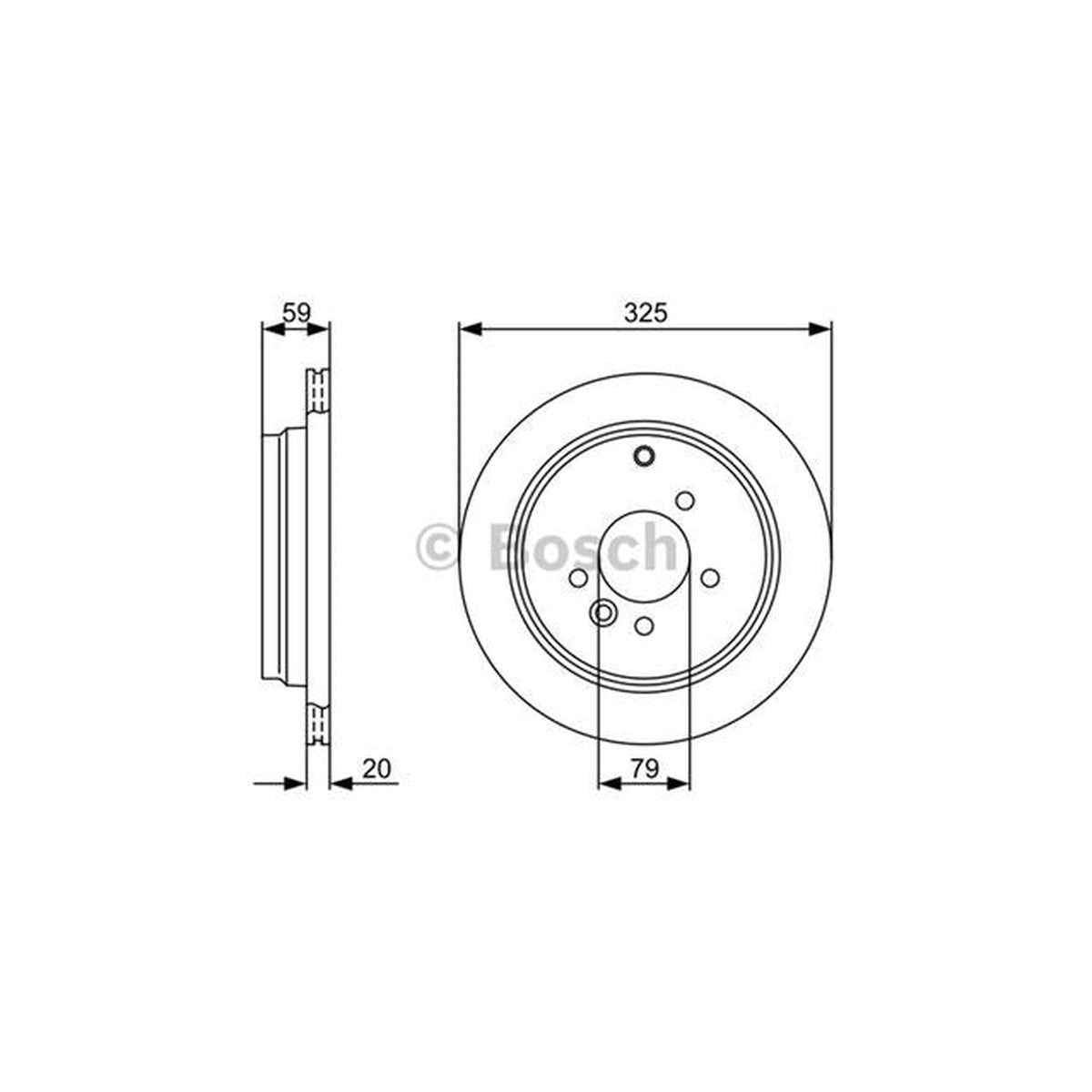 Bosch Brake Rotor Single Rear BD1243