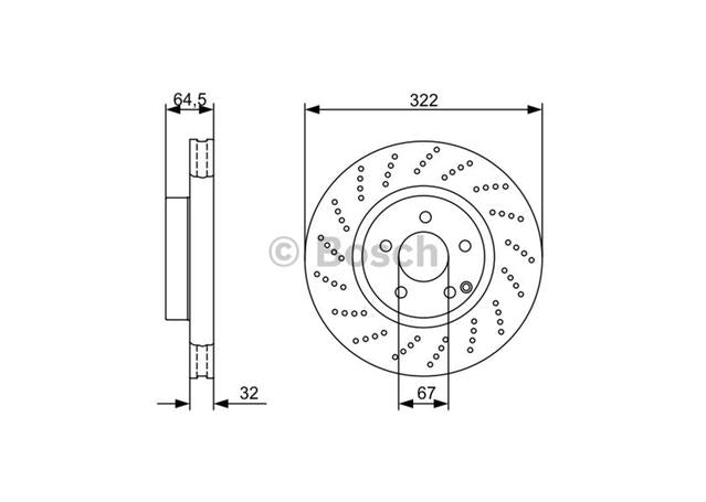 Bosch Brake Rotor Pair Front BD1302