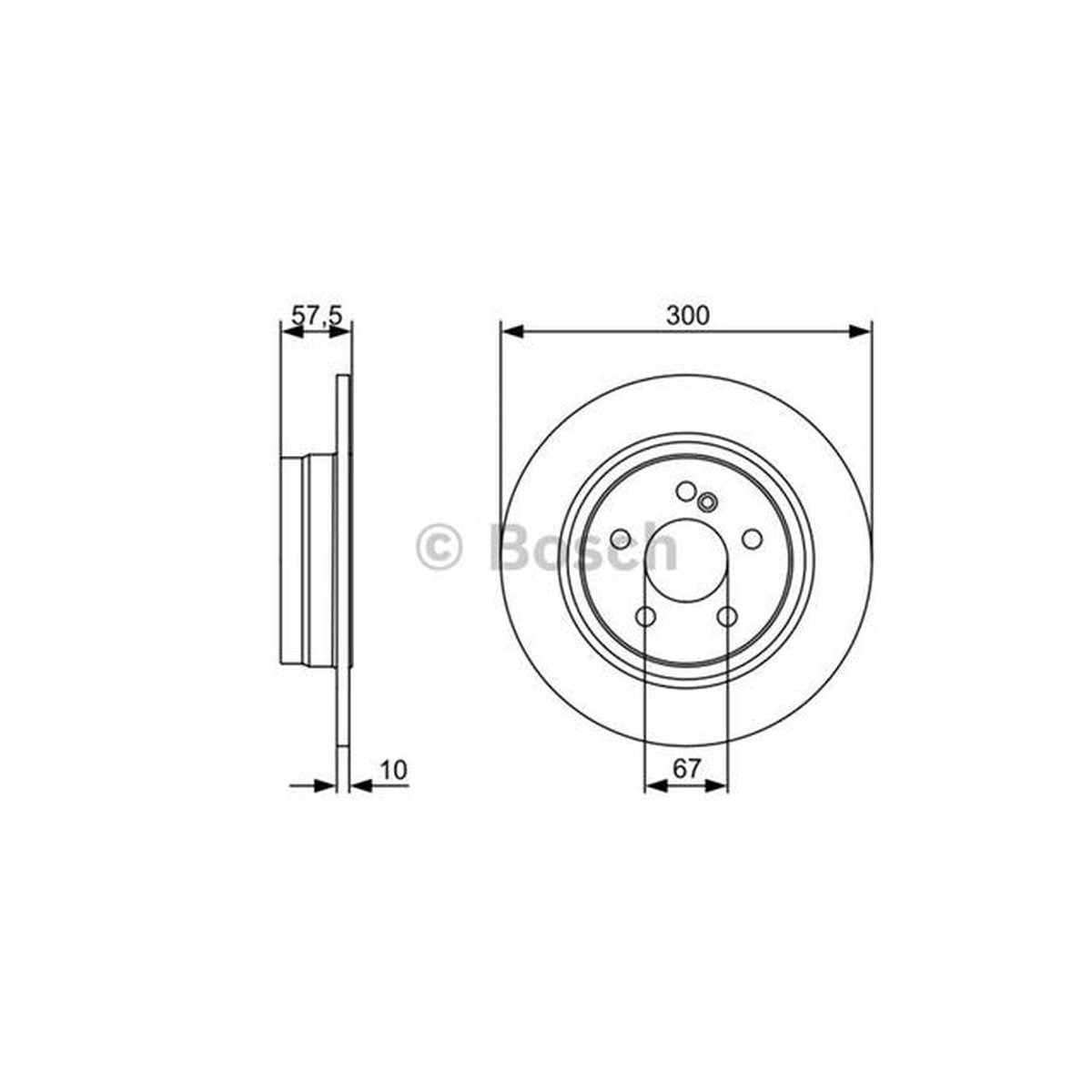 Bosch Brake Rotor Pair Rear BD1304