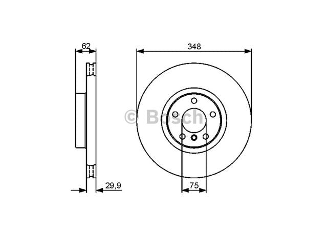 Bosch Brake Rotor Pair Front BD1318