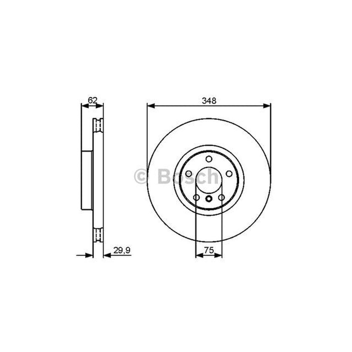 Bosch Brake Rotor Single Front BD1318