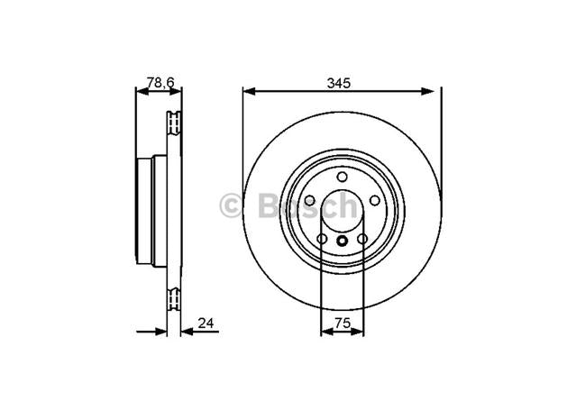Bosch Brake Rotor Pair Rear BD1321