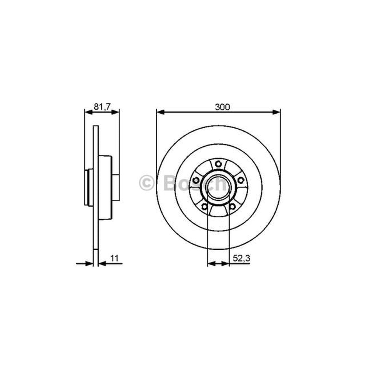 Bosch Brake Rotor Pair Rear BD1466