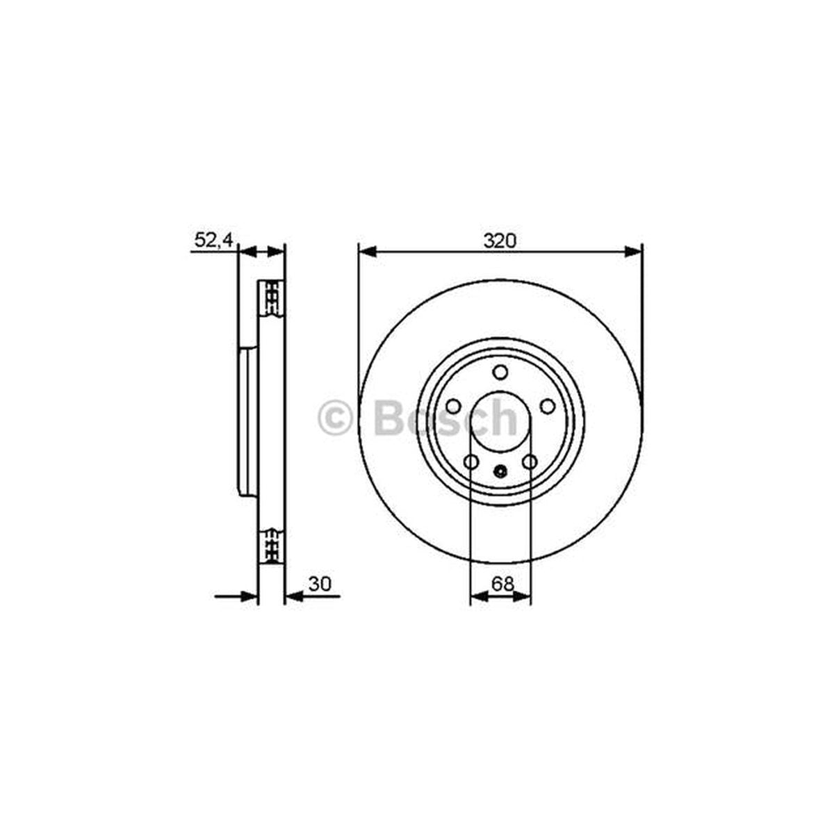 Bosch Brake Rotor Single Front BD1327