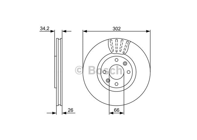 Bosch Brake Rotor Single Front BD1392