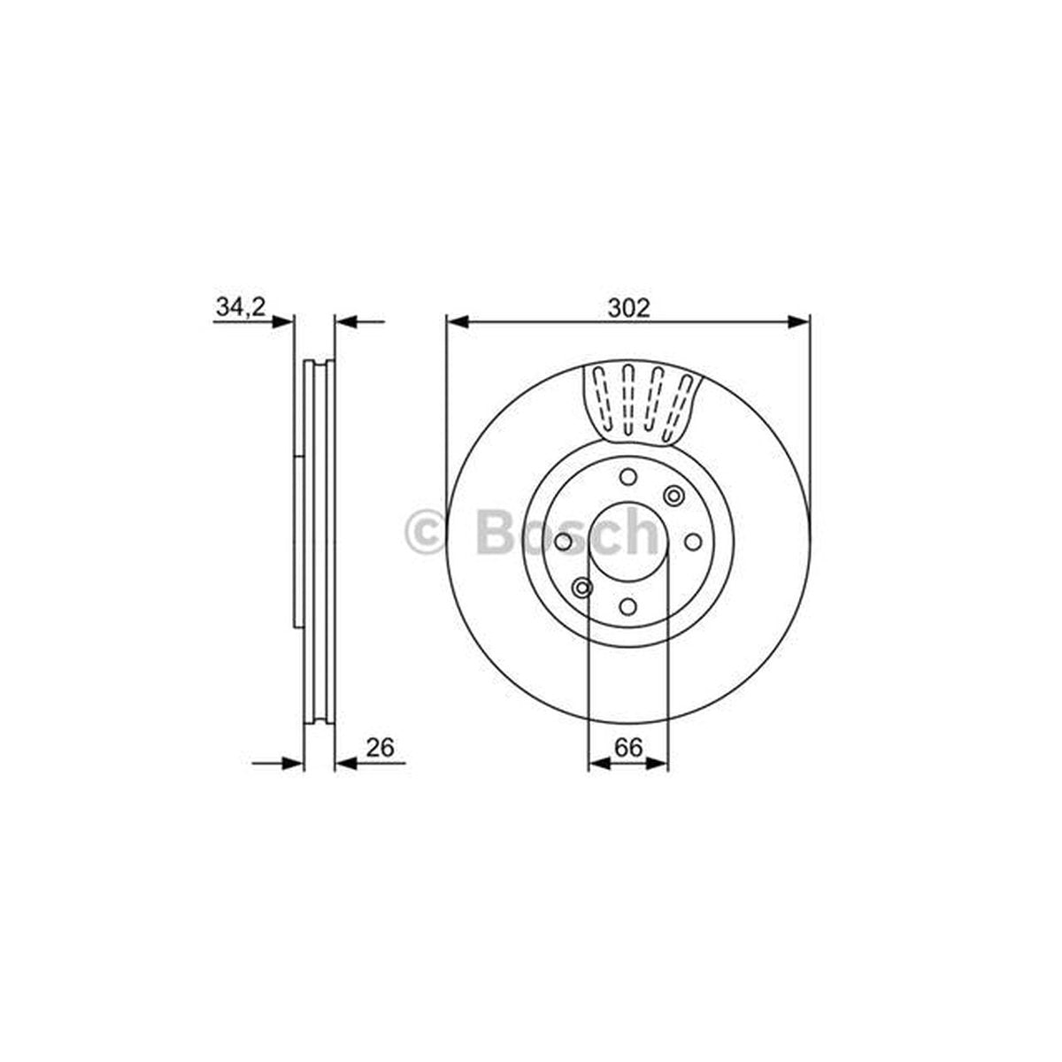 Bosch Brake Rotor Pair Front BD1392